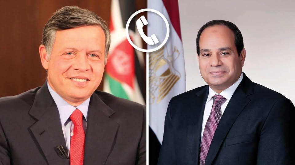 مكالمة هاتيفية بين الرئيس السيسى وملك الأردن 