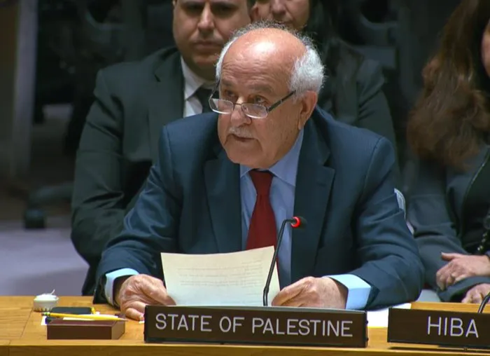 مندوب فلسطين بالأمم المتحدة: إسرائيل تسعى جاهدة لتصفية قضيتنا
